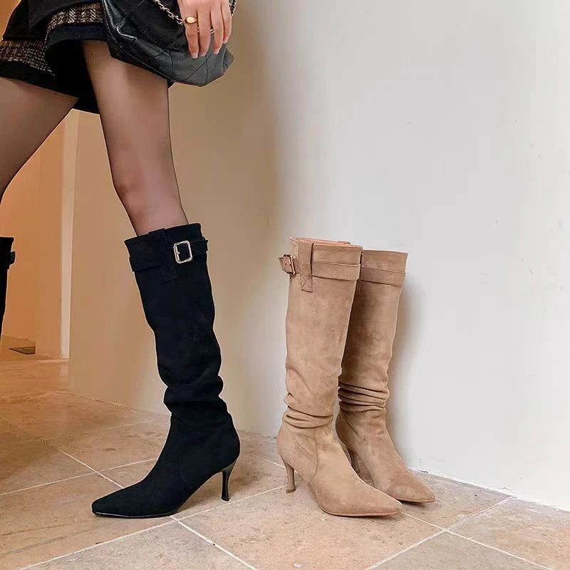 Botas de tacón fino cómodas