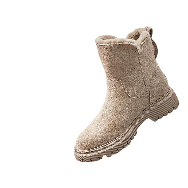 Rita - Botas de nieve forradas de vellón para mujer, invierno