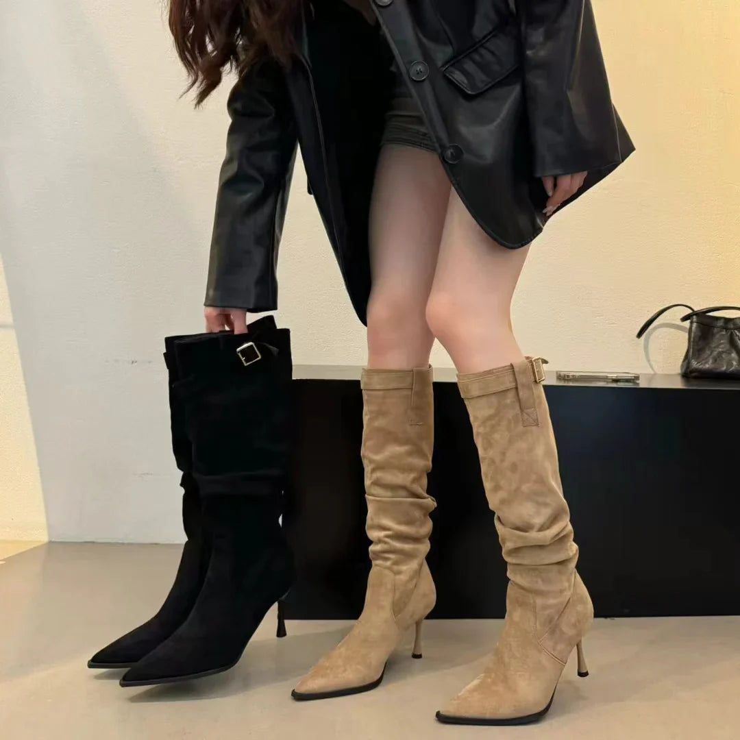 Botas de tacón fino cómodas