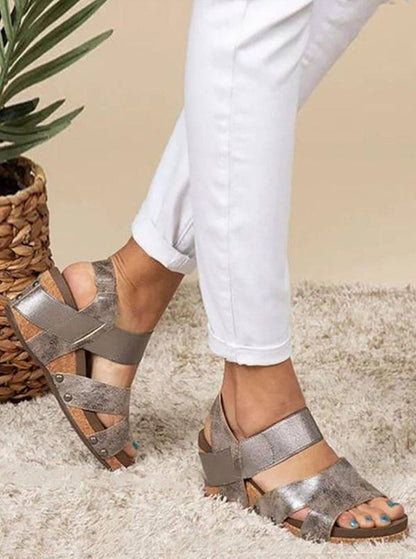 Mia - Sandals with wedge and open toe