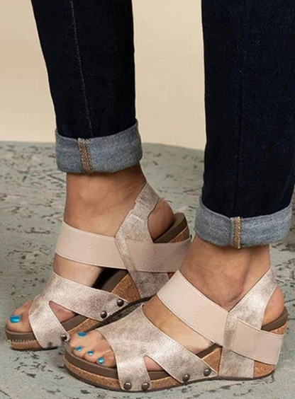 Mia - Sandals with wedge and open toe